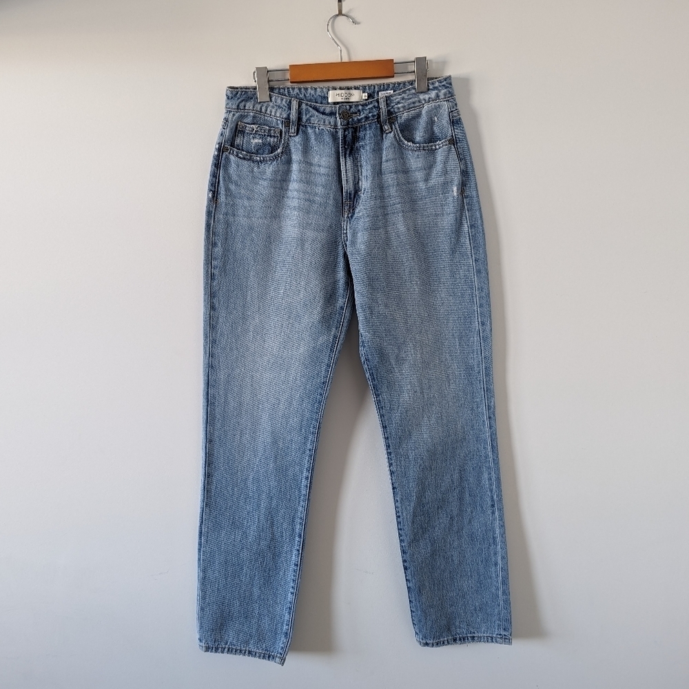 Hidden Jeans Women's 'Tracey' High-Rise Straight Jeans, Size 28, Light Wash Blue